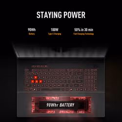 ASUS TUF Gaming A16 FA608PM-TU091W AMD Ryzen™ 9 8940HX Laptop 40.6 cm (16") WUXGA 16 GB DDR5-SDRAM 1 TB SSD NVIDIA® GeForce RTX™ 5060 Laptop GPU Wi-Fi 6E (802.11ax) Windows 11 Home Grey - Additional view 8