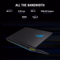 ASUS ROG Strix G16 G615LW-TS262W Intel Core Ultra 9 290HX Plus Laptop 40.6 cm (16") WQXGA 32 GB DDR5-SDRAM 1 TB SSD NVIDIA GeForce RTX 5080 Wi-Fi 7 (802.11be) Windows 11 Home Black, Grey - Additional view 7