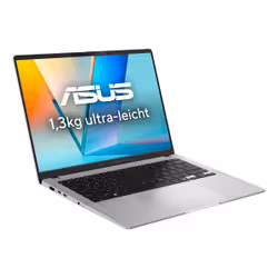 ASUS Vivobook S14 OLED S5406SAL-SF312W Copilot+ PC Intel Core Ultra 5 226V Laptop 35.6 cm (14") WUXGA 16 GB LPDDR5x-SDRAM 512 GB SSD Wi-Fi 7 (802.11be) Windows 11 Home German Silver - Additional view 2