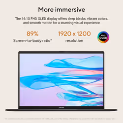 ASUS Vivobook S16 M3607GA-SH011W Copilot+ PC AMD Ryzen™ AI 7 445 Laptop 40.6 cm (16") WUXGA 16 GB DDR5-SDRAM 512 GB SSD Wi-Fi 6 (802.11ax) Windows 11 Home Grey - Additional view 8