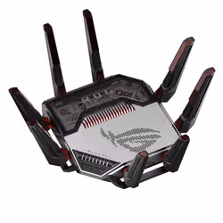 ASUS ROG Rapture GT-BN98 wireless router 10 Gigabit Ethernet Quad-band (2.4 GHz / 5 GHz-1 / 5 GHz-2 / 6 GHz) Black, White - Additional view 3