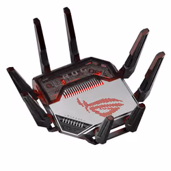 ASUS ROG Rapture GT-BN98 wireless router 10 Gigabit Ethernet Quad-band (2.4 GHz / 5 GHz-1 / 5 GHz-2 / 6 GHz) Black, White - Additional view 4