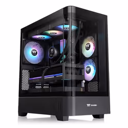 Thermaltake View 290 TG ARGB, Midi Tower, PC, Black, ATX, micro ATX, Mini-ITX, SPCC, Tempered glass, 18 cm