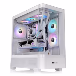 Thermaltake View 290 TG ARGB, Midi Tower, PC, White, ATX, micro ATX, Mini-ITX, SPCC, Tempered glass, 18 cm