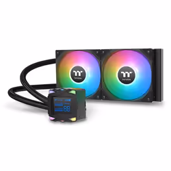 Thermaltake LA240-S ARGB, Liquid cooling kit, 12 cm, 600 RPM, 2500 RPM, Black