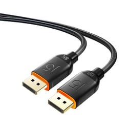j5create JDC41L20 DP™ 1.4 8K DisplayPort™ Nylon Braided Cable, Black/Grey
