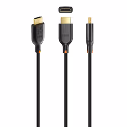 j5create JDC50L20 HDMI™ 2.0 4K Nylon Braided Cable, Black/Grey - Additional view 4