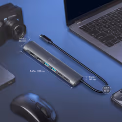 j5create JCH3007 USB-C® 7-Port Hub, Black/Grey - Additional view 5