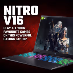 Acer Nitro V 16 V16 (ANV16-I31) gaming laptop - Intel Core 5 210H, NVIDIA RTX 5050, 16" 120Hz WUXGA (1920x1200), 16GB DDR5, 512GB SSD - Additional view 2