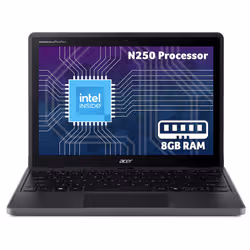 Acer TravelMate Spin B3 B3 Spin 12 convertible laptop (TMB312RN-31) - Intel N150, 8GB RAM, 256GB SSD, 12.2" WUXGA touchscreen, Windows 11 - Additional view 2