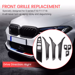 RHD Car Interior Door Handle Door Panel Pull Trim Cover Black RHD