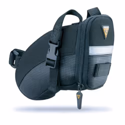 Topeak Unisex Adult Aero Wedge Pack Strap Mount Saddle Bag - Black, 17 x 8 x 12 cm/0.66 Litre