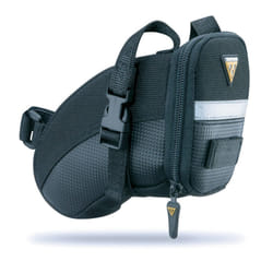 Topeak Unisex Adult Aero Wedge Pack Strap Mount Saddle Bag - Black, 17 x 8 x 12 cm/0.66 Litre