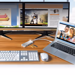 j5create JUD380 USB™ 3.0 Mini Dock, includes 1x HDMI port and 3x USB ports, Silver - Additional view 5