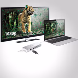 j5create JUD380 USB™ 3.0 Mini Dock, includes 1x HDMI port and 3x USB ports, Silver - Additional view 7