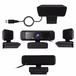 j5create JVCU100 USB™ HD Webcam with 360° Rotation, 1080p Video Capture Resolution, Black - Additional view 6