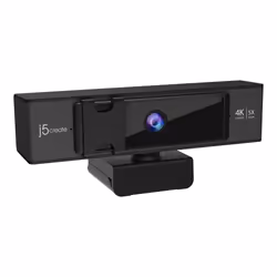 j5create JVCU435 USB™ 4K Ultra HD Webcam with 5x Digital Zoom Remote Control, 3840 x 2160 Video Capture Resolution, Black and Silver - Additional view 5