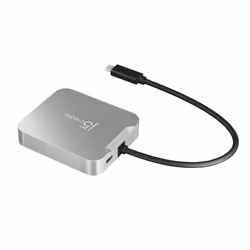 j5create JCD391 4K60 Elite USB-C® PD Multi-Port Adapter, Silver - Additional view 7