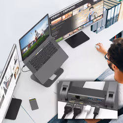 j5create JTS427 Multi-Angle Dual 4K Docking Stand - Additional view 4