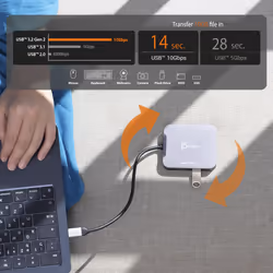 j5create JCD3191 4K60 Elite USB-C® Travel Adapter, Black - Additional view 7