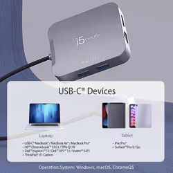 j5create JCD3191 4K60 Elite USB-C® Travel Adapter, Black - Additional view 8