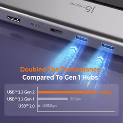 j5create JCD554 USB4® Triple 4K Display Docking Station, Black - Additional view 8