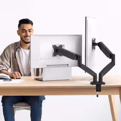 j5create JTSA102 Ergonomic Dual Monitor Mount, Black - Additional view 7