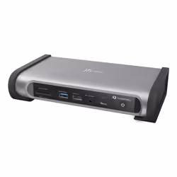j5create JTD568 Thunderbolt™ 4 Quad Display Docking Station-UK, Black, Wired, Thunderbolt 4, 98 W, 10,1000,2500,100 Mbit/s, G ...