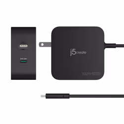 j5create 102W GaN PD USB-C 2-Port Charger with Changeable AC Plugs - Additional view 4