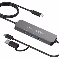 j5create JCH462 Wormhole Switch™ Display Sharing Hub, Black