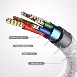 j5create JUCX18L18W USB-C® 60W Ultra Soft Double-Braided Fast Charging Cable - Additional view 5