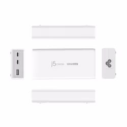 j5create JUP37185W 185W GaN PD 3.1 USB-C® 3-Port Charger-UK, Black - Additional view 4