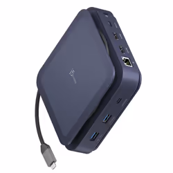 j5create JCD3196 Type-C Dock Dual 4K HDMI™, Black, Wired, USB 3.2 Gen 2 (3.1 Gen 2) Type-C, 140 W, 1000 Mbit/s, Blue, Dark Bl ...