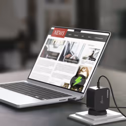 j5create JUP1565DC 67W GaN PD USB-C® Mini Charger with 6 Types of DC Connector-UK, Black - Additional view 5