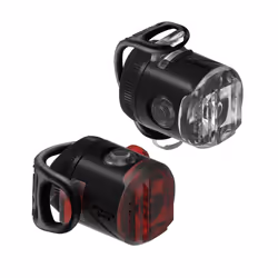 Lezyne FEMTO USB DRIVE PAIR, Rear lighting + Front lighting (set), Black, IPX7, LED, Night, Blinking light, Continuous light