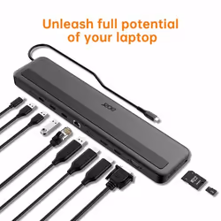 Acer 13-in-1 Type-C Minidock Wired USB 3.2 Gen 1 (3.1 Gen 1) Type-C Black - Additional view 5