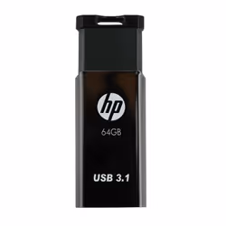 HP x770w, 64 GB, USB Type-A, 3.2 Gen 1 (3.1 Gen 1), 75 MB/s, Slide, Black