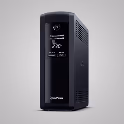 CyberPower VP1200ELCD-FR offers home and office users a reliable battery backup and safeguards office PCs and other electroni ...