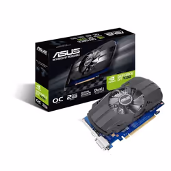 ASUS PH-GT1030-O2G, GeForce GT 1030, 2 GB, GDDR5, 64 bit, 1920 x 1200 pixels, PCI Express 3.0