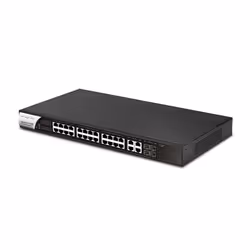 DrayTek P1280 Managed Gigabit Ethernet (10/100/1000) Power over Ethernet (PoE) 1U Black, Silver