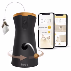 Furbo 360 Cat Camera + Cat Nanny w/Smart Alerts (Requires Phone App Subscription): Home Emergency & Activity Alerts | 360 Rot ...