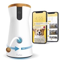 Furbo 360 Dog Camera w/Home Safety Package [PREMIUM W/SUBSCRPITION] Smart Pet Monitor w/App for Dog & Home, Rotating 360 View,