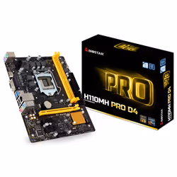 Biostar H110MH PRO D4 Ver. 6.x Intel® H110 LGA 1151 (Socket H4) micro ATX