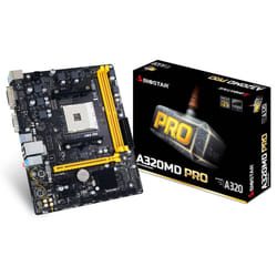 Biostar A320MD PRO motherboard AMD A320 Socket AM4 micro ATX