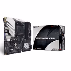 Biostar B550M-SILVER, AMD, Socket AM4, AMD Ryzen 3000 Series, DDR4-SDRAM, 128 GB, DIMM
