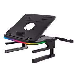 Enermax R.T.STAND, Laptop & tablet stand, Black, Metal, Plastic, 43.2 cm (17"), 10 kg, 0 - 125 mm