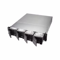 QNAP TS-1263XU-RP NAS Rack (2U) AMD G GX-420MC 4 GB DDR3L 0 TB QNAP Turbo System Black