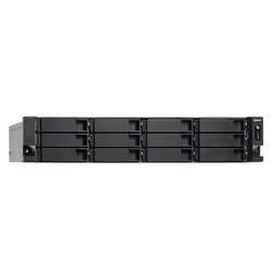 QNAP TS-1263XU-RP NAS Rack (2U) AMD G GX-420MC 4 GB DDR3L 0 TB QNAP Turbo System Black