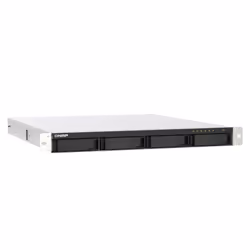QNAP TS-453DU-RP NAS Rack (1U) Intel® Celeron® J4125 4 GB DDR4 0 TB QNAP Turbo System Black, Grey