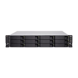 QNAP TS-h1886XU-RP NAS Rack (2U) Intel® Xeon® D D-1622 32 GB DDR4 0 TB QuTS hero Black, Grey